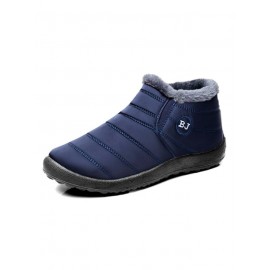 Unisex Waterproof Fur Lined Flat Heel Snow Boots