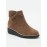 Comfortable Soft Leather Bow Round Toe Low Heel Booties