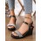 Vintage Rhinestone Ankle Strap Wedge Sandals