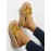 Waterproof Transparent PVC Rhinestone Decoration Holiday Faux Woven Wedge Sandals
