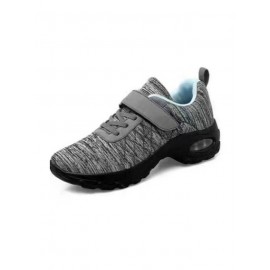 Sports Plain Wearable Hook And Loop Block Heel Outdoor Sneakers Embroidery