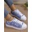 Daisy Graphic-Print Denim Lace-Up Canvas Flats