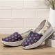 Dots Tree Printed Pattern Comfortable Canvas Rocker Sole Walking Shoes For Women
